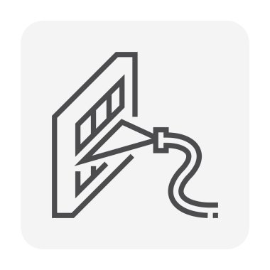 Klima simgesi, 64 x 64 mükemmel piksel ve düzenlenebilir kontur Temizleme.