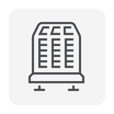 Hava kompresör simgesi, 64 x 64 mükemmel piksel ve düzenlenebilir kontur.