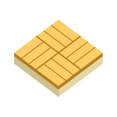 Concrete paver block brick floor icon for landscaping design.