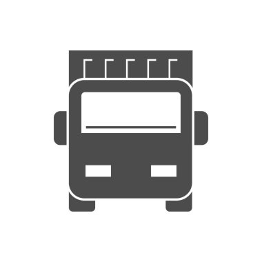 Endüstriyel tasarım için kargo konteynırı ve kamyon vektör ikonu tasarımı.