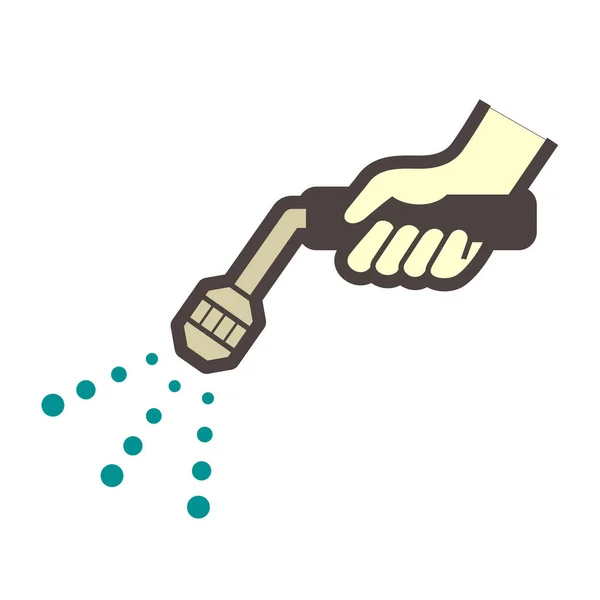 Projekt Ikony Wektora Wody Sprayu Białym — Wektor stockowy