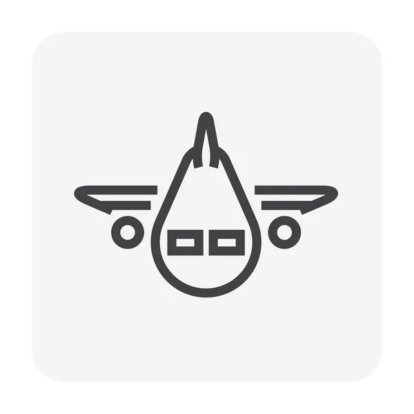 Airplane Vector Icon Design Transportation Concept Design Editable Stroke — Stock Vector