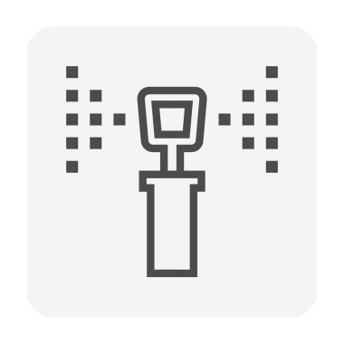 Otomatik su yağmurlama ve sulama sistemi simge tasarımı.