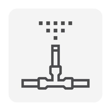 Otomatik su yağmurlama ve sulama sistemi simge tasarımı.