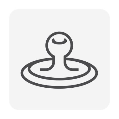 Temiz su damlası ikonu tasarımı, su tedavisi ve arıtma kavramı tasarımı, düzenlenebilir felç.