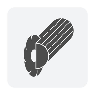 Tahta kereste fabrikası iş vektör simgesi tasarımını kesiyor