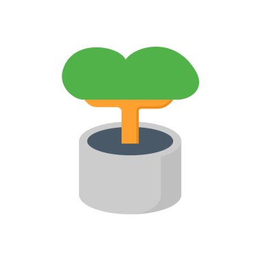 Bahçe ve bahçe dekorasyonu vektör simgesi tasarımı.