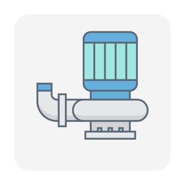 Dalgıç veya dikey su pompası simgesi tasarımı.