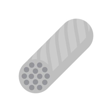 Beyaz arkaplanda çelik ip vektör simgesi tasarımı.