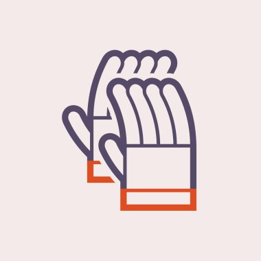 Endüstri simgesi için güvenlik eldiveni simgesi.