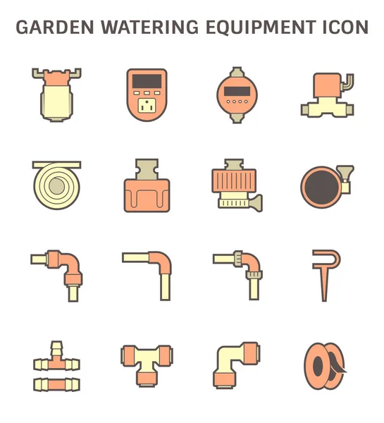 Оборудование Полива Сада Набор Иконок Автоматической Системы Разбрызгивания Графического Дизайна — стоковый вектор
