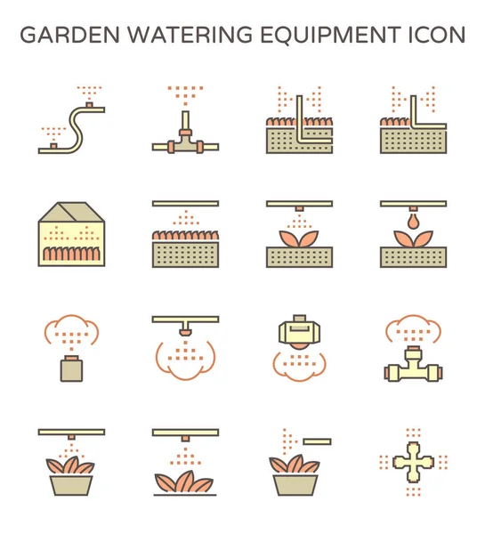 Kerti Öntözőberendezések Sprinkler Ikon Készlet Automatikus Sprinkler Rendszer Grafikai Tervezés — Stock Vector