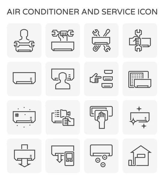 空调和服务矢量图标集设计 可编辑行程 — 图库矢量图片