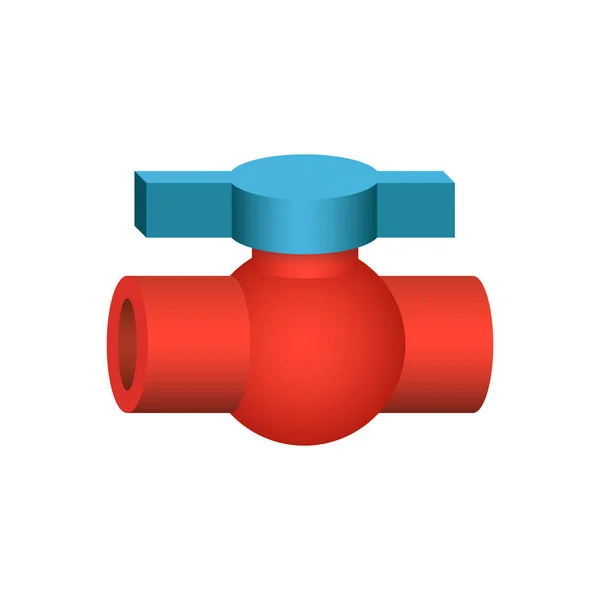 Icono Vectorial Instalación Tuberías Control Válvulas Para Trabajos Plomería Tuberías — Vector de stock