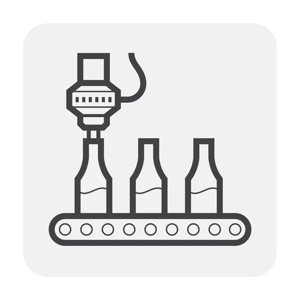 机器人手和瓶子图标 — 图库矢量图片