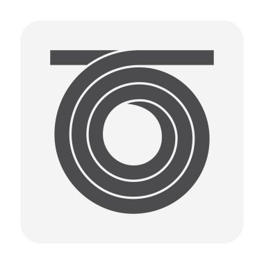 Su işleri grafik tasarım elementi için plastik hortum vektör ikonu tasarımı.