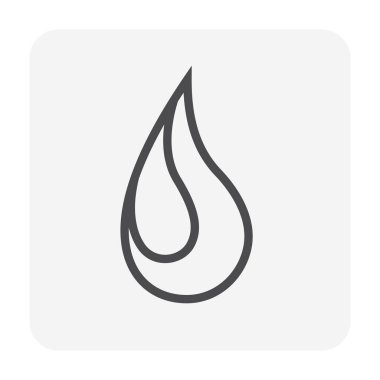 Temiz su damlası ikonu tasarımı, su tedavisi ve arıtma kavramı tasarımı, düzenlenebilir felç.