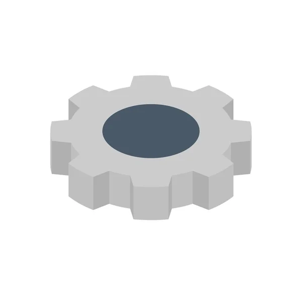 Steel Gear Vector Icon Design White Background — Stock Vector
