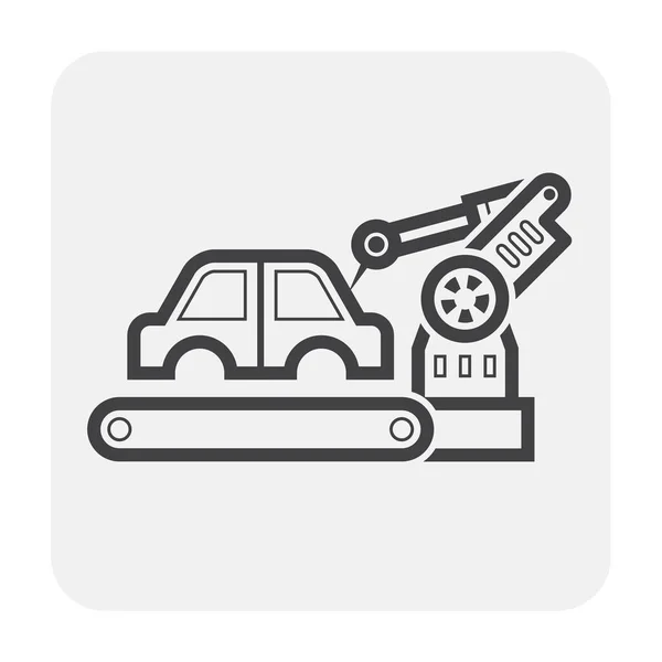 Production Automobile Icône Robot — Image vectorielle