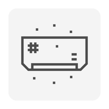 Klima kirli durum simgesi tasarımı, düzenlenebilir felç.