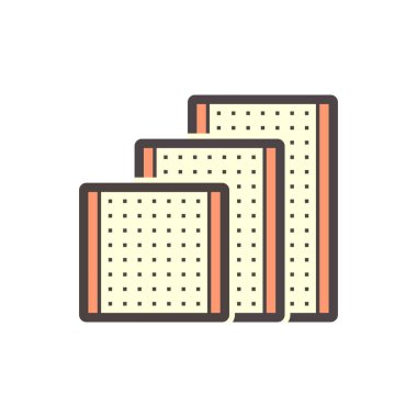 Beyaz üzerine bölünmüş duvar veya bölünmüş uzay ekipman vektör simgesi tasarımı.