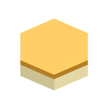 Concrete paver block brick floor icon for landscaping design.