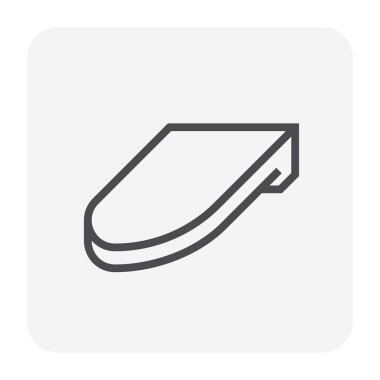 Çatı malzemesi simgesi tasarımı, düzenlenebilir vuruş.