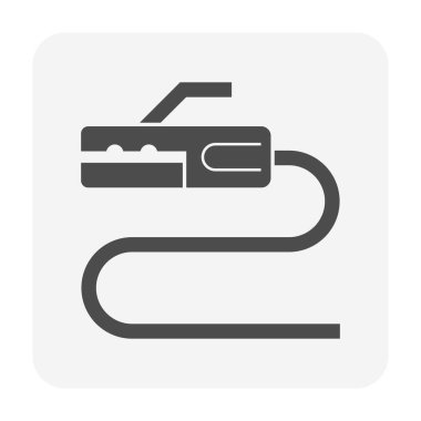 Kaynaklama zemini klemp vektör simgesi tasarımı kaynaklama çalışması grafik tasarımı ögesi.