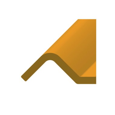 Çatı kaplama malzemesi simgesi tasarım.