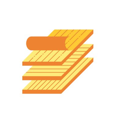 Beyaz üzerine ahşap döşeme simgesi tasarımı.