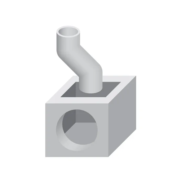 Schachtsymbol Für Entwässerungssystem — Stockvektor