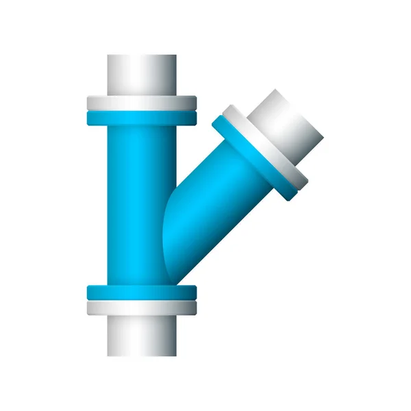 Diseño Del Icono Del Conector Tubería Acero Aislado Sobre Fondo — Vector de stock