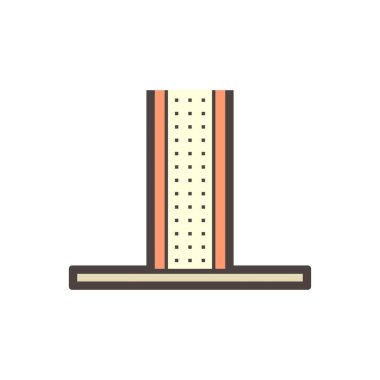 Beyaz üzerine bölünmüş duvar veya bölünmüş uzay ekipman vektör simgesi tasarımı.