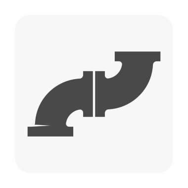 Çelik Boru bağlayıcı Icon set.