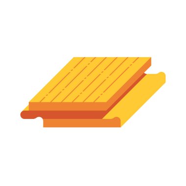 Beyaz üzerine ahşap döşeme simgesi tasarımı.