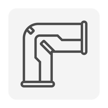 Klima borusu plastik kaplama simgesi tasarımı, düzenlenebilir felç.