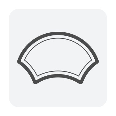 Paver blok zemin veya kaldırım tuğlası simgesi, üst görünüm.