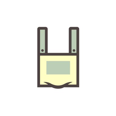 Ateşe dayanıklı kumaş veya güvenlik ekipmanı vektör ikonu tasarımı.