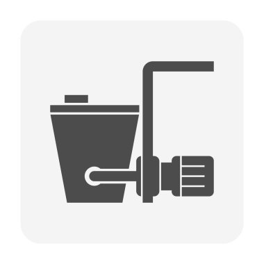 Su dağıtımı için su pompası ve su tankı simgesi.