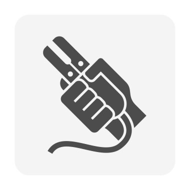 Kaynaklama zemini klemp vektör simgesi tasarımı kaynaklama çalışması grafik tasarımı ögesi.