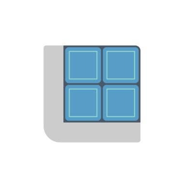 Paver blok tuğla zemin yapı ve araç simgesi tasarımı.