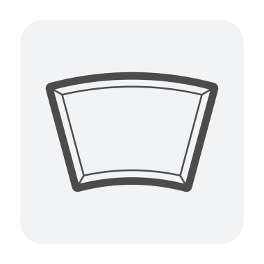 Paver blok zemin veya kaldırım tuğlası simgesi, üst görünüm.