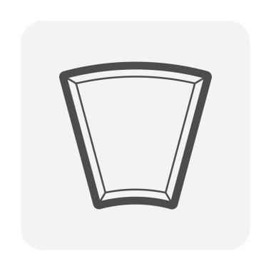 Paver blok zemin veya kaldırım tuğlası simgesi, üst görünüm.