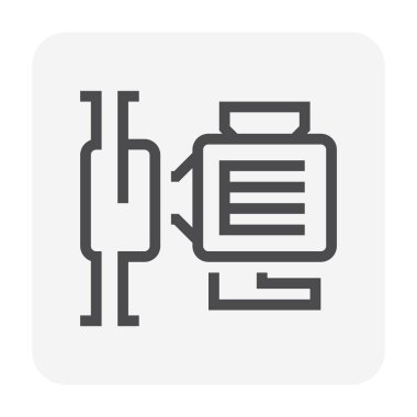 Su pompası simgesi, 48x48 piksel mükemmel ve düzenlenebilir vuruş.