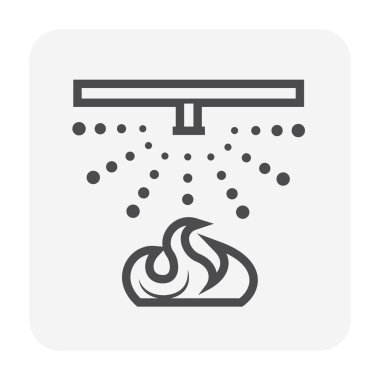 Fire sprinkler device icon for fire System. clipart