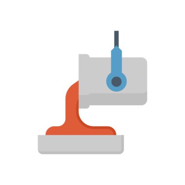 Beyaz arkaplanda çelik ve metal döküm vektör tasarımı.