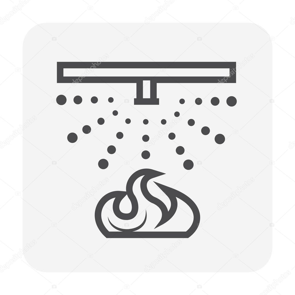 Fire sprinkler device icon for fire System.