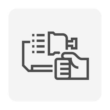 Klima temizleme ve araç simgesi tasarımı, düzenlenebilir vuruş.