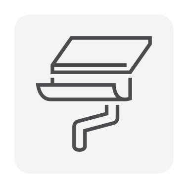 Cilt payı ve drenaj sistem kutsal kişilerin resmi, 64 x 64 mükemmel piksel ve düzenlenebilir inme.