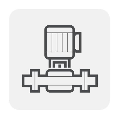 Su pompası ve su dağıtım ikonu.